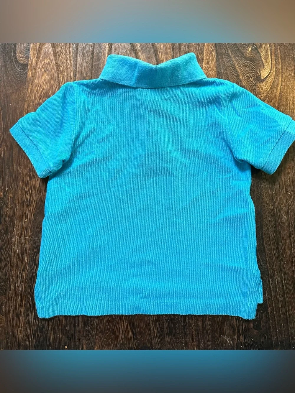 Ralph Lauren Blue Polo Shirt with Orange Logo 12M